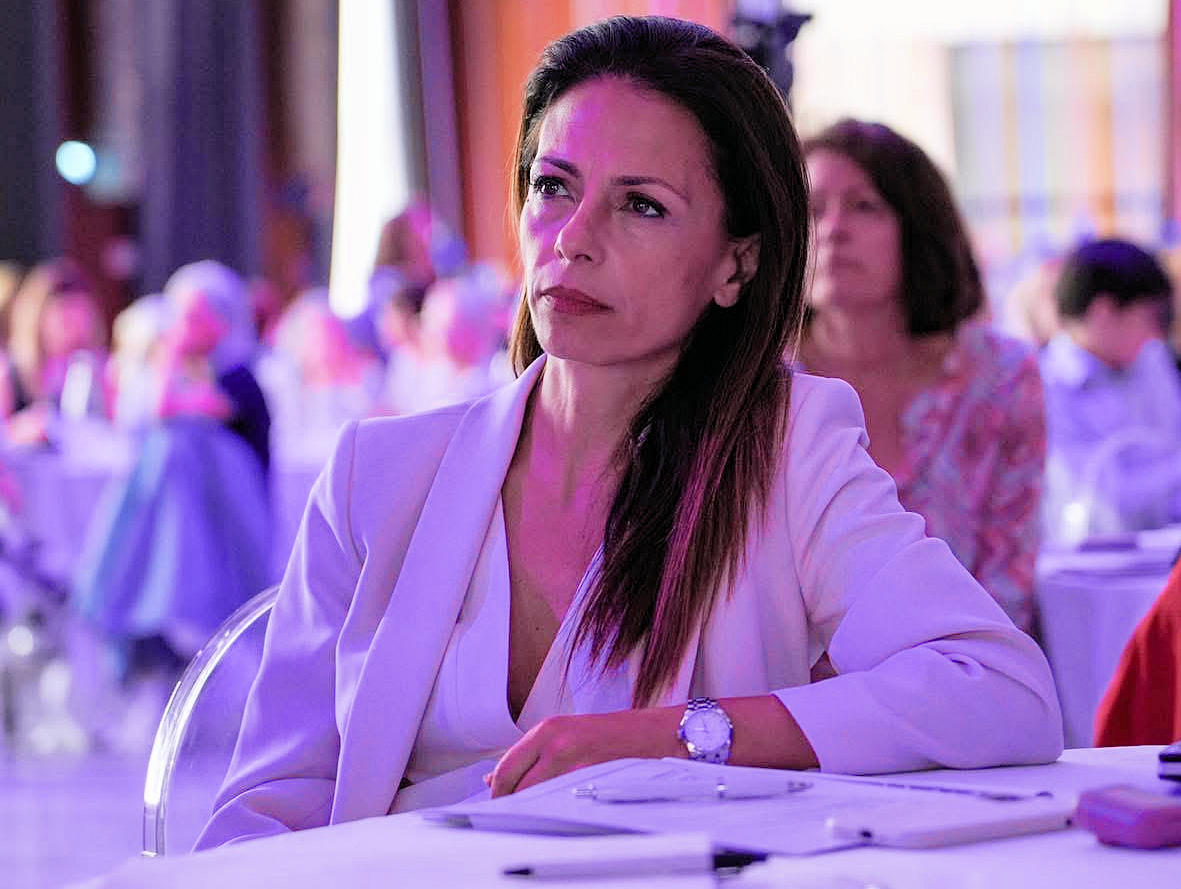 Cinzia Pilo durante un intervento pubblico
